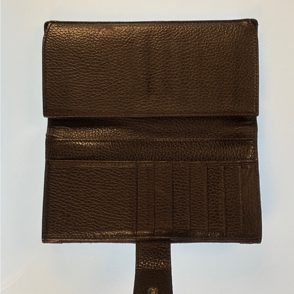 Gucci Brown continental canvas and leather long wallet. EUC - Picture 3 of 12